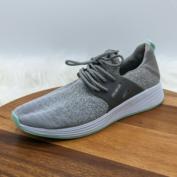 C9 Champion Tennis Shoes 10 Motion Grey Teal Stretch Knit Athletic Cushion Fit - Picture 1 of 13
